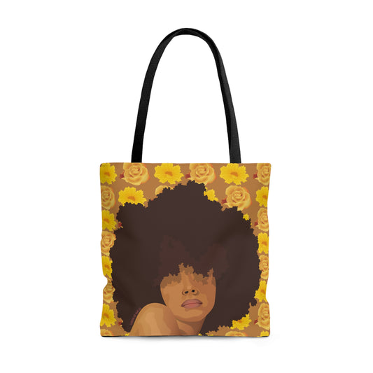 Golden Flower Melody Tote Bag