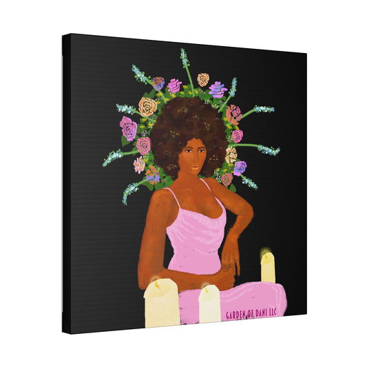 Her Throne Canvas Print (Solid Black)