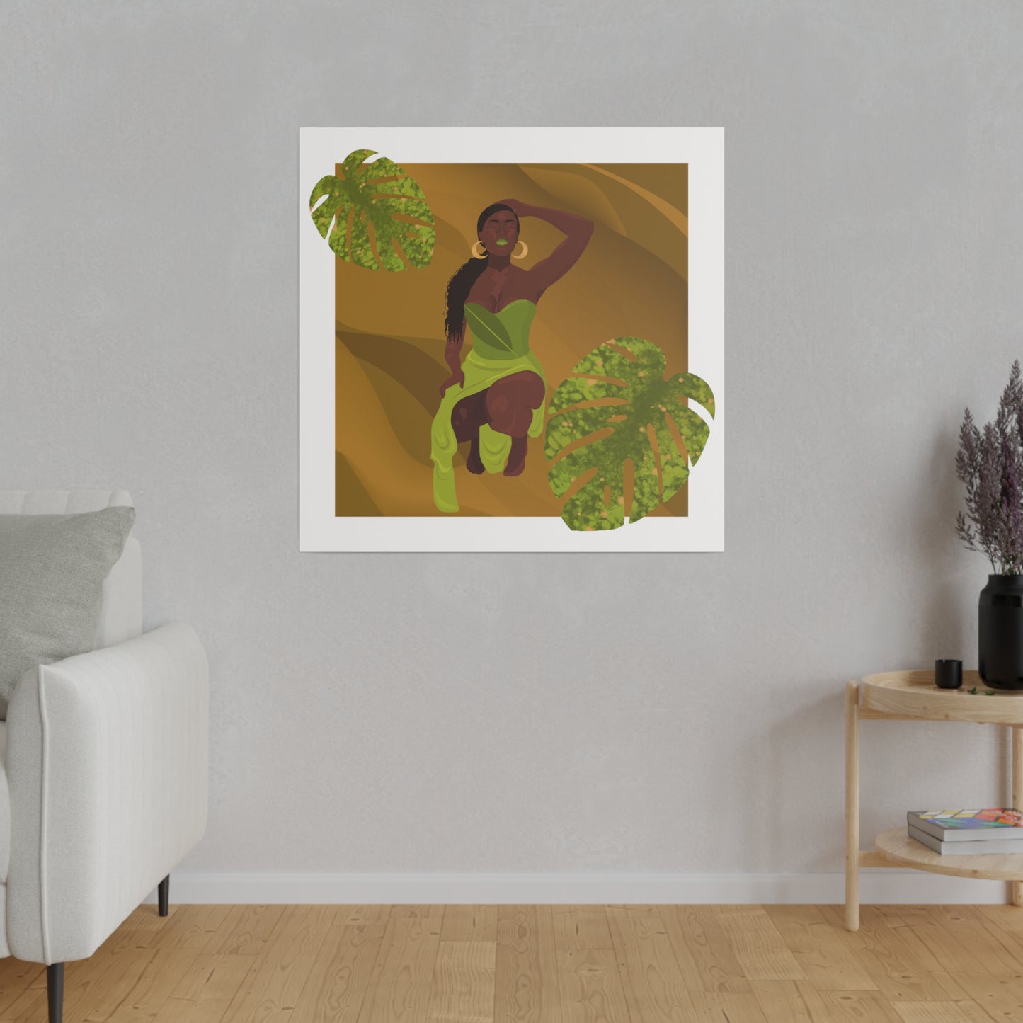 Jaded Beauty (Gold) Canvas Print