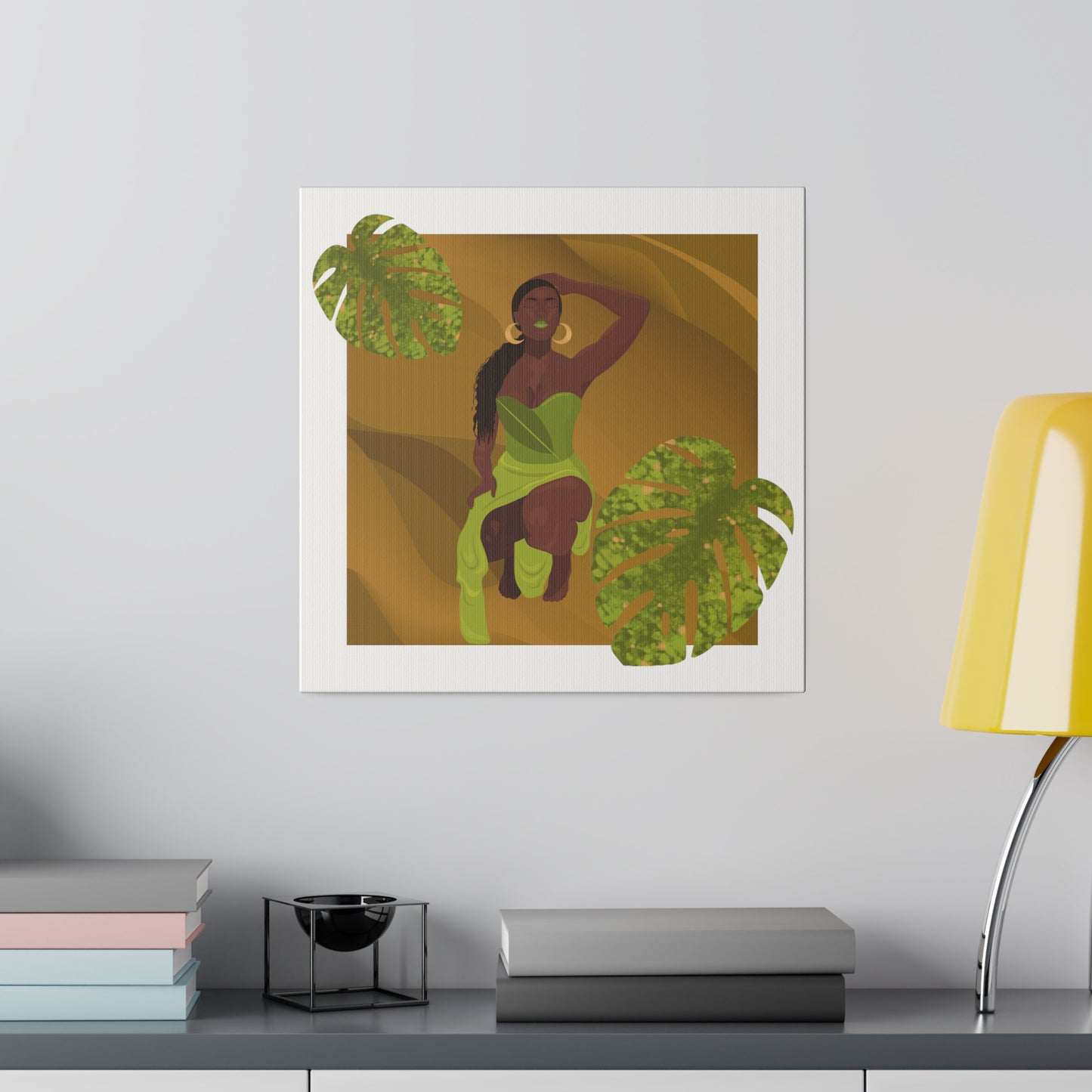 Jaded Beauty (Gold) Canvas Print