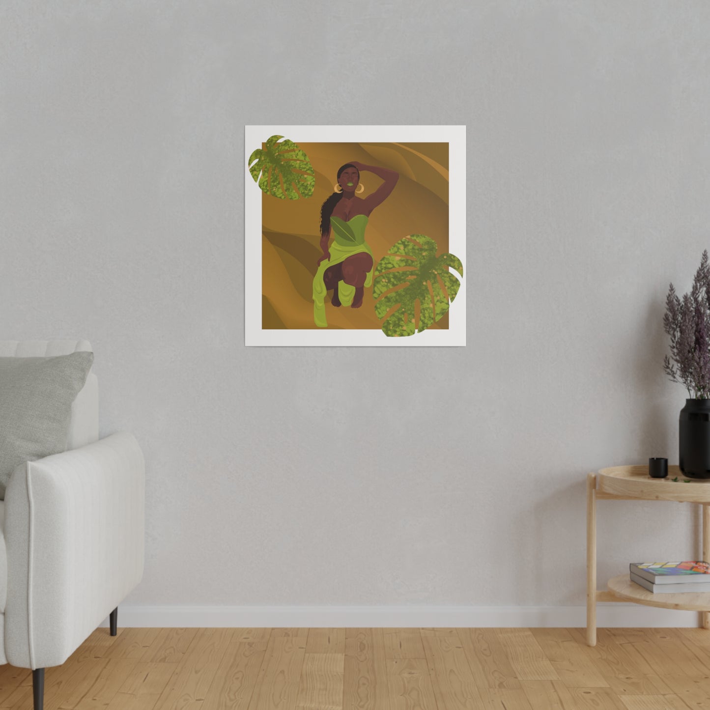 Jaded Beauty (Gold) Canvas Print