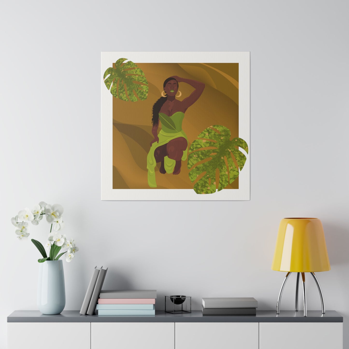 Jaded Beauty (Gold) Canvas Print