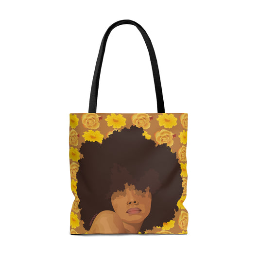 Golden Flower Melody Tote Bag