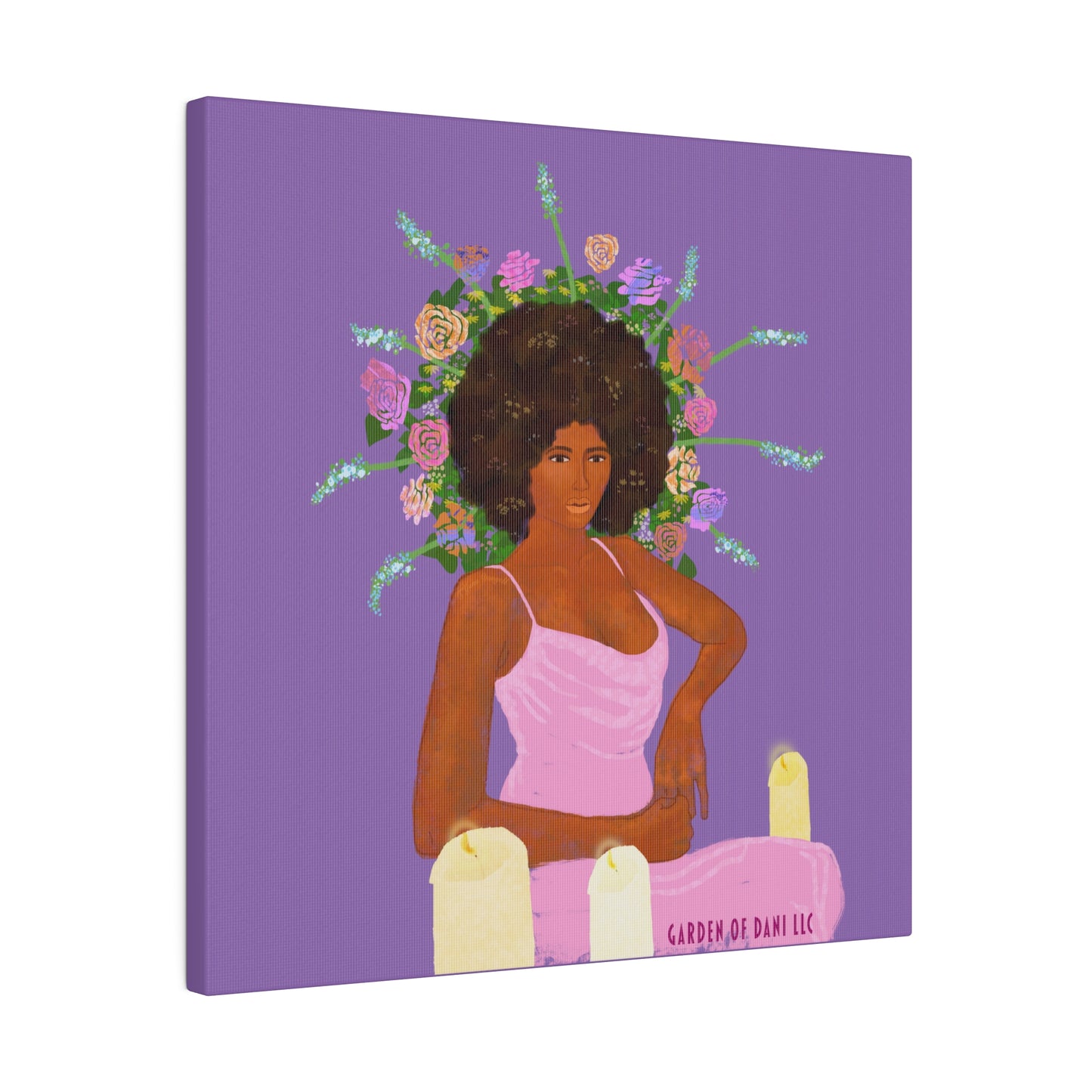 Matte Her Throne  Canvas Print (Purple)