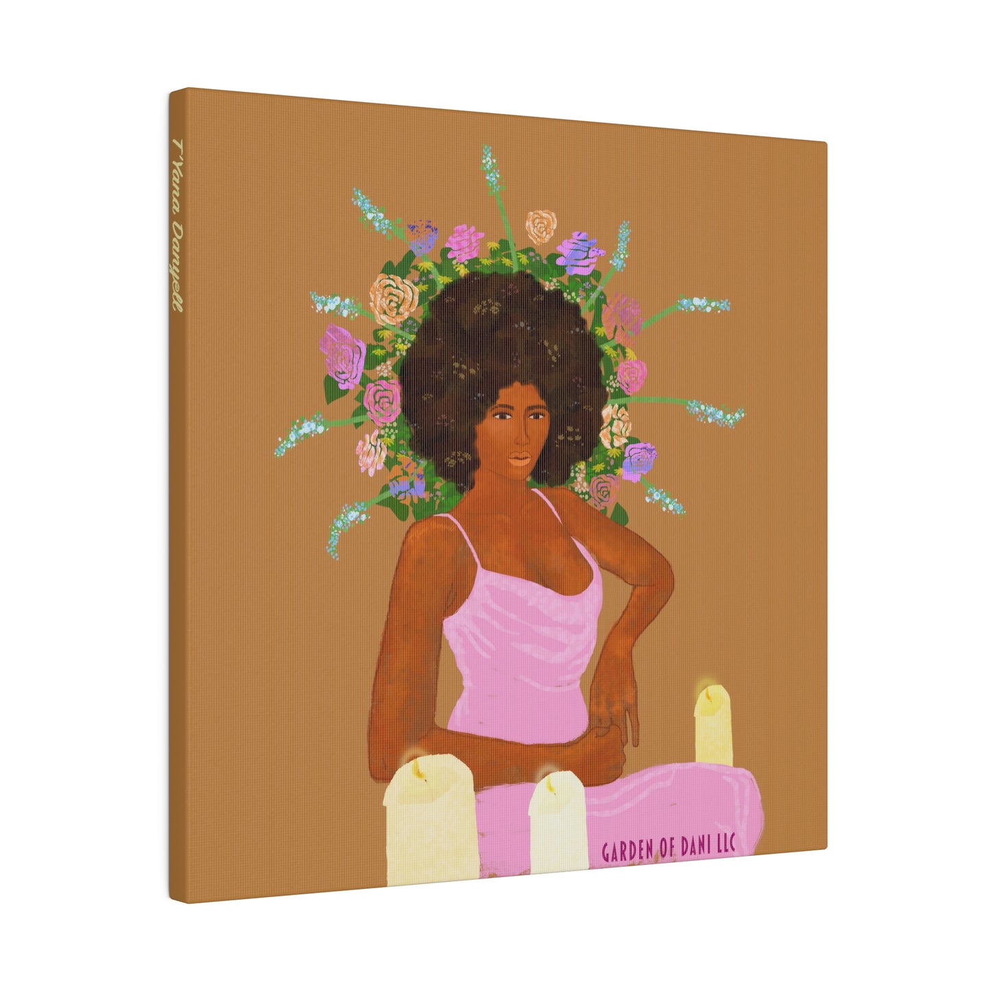 Matte Her Throne  Canvas Print (Solid/Square)