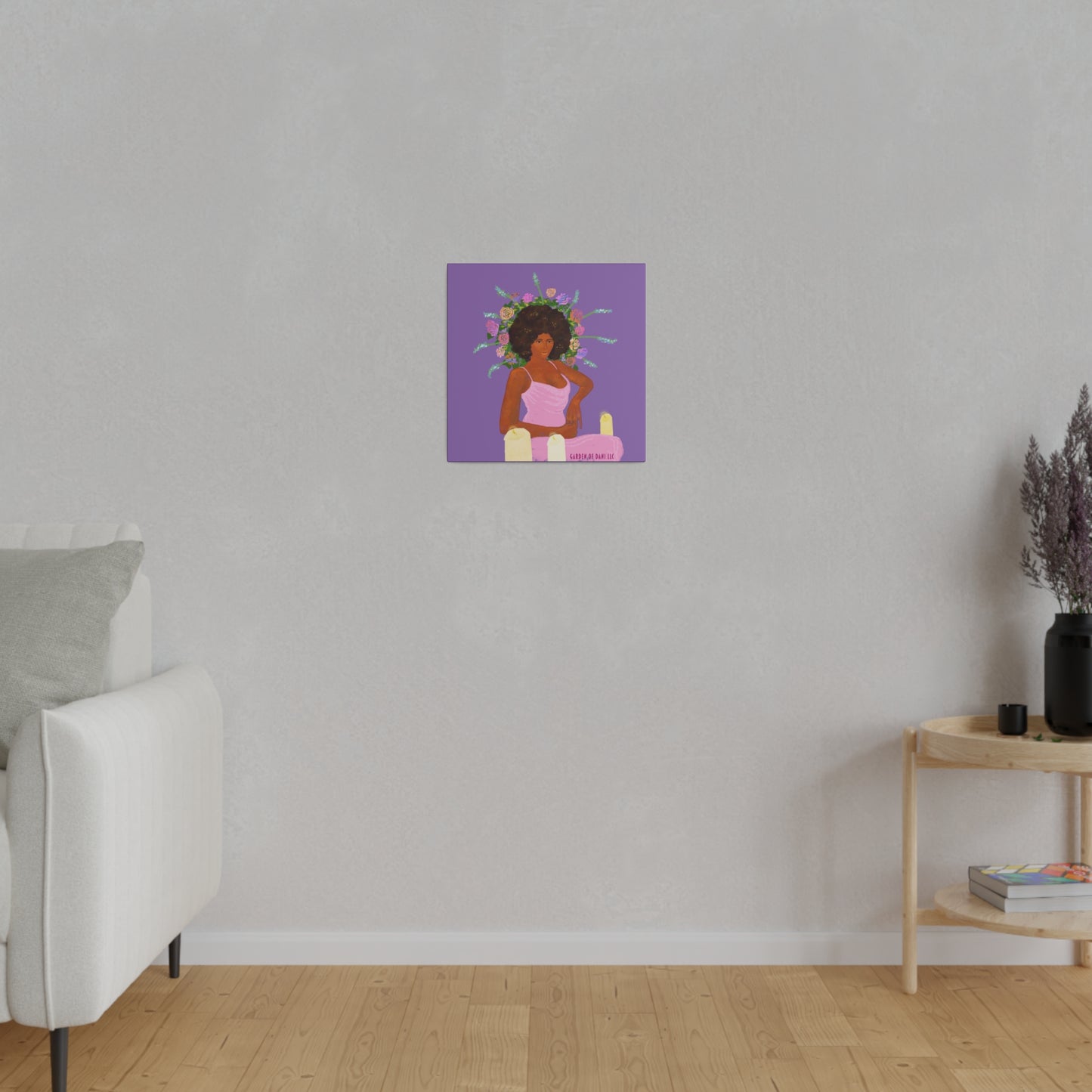 Matte Her Throne  Canvas Print (Purple)