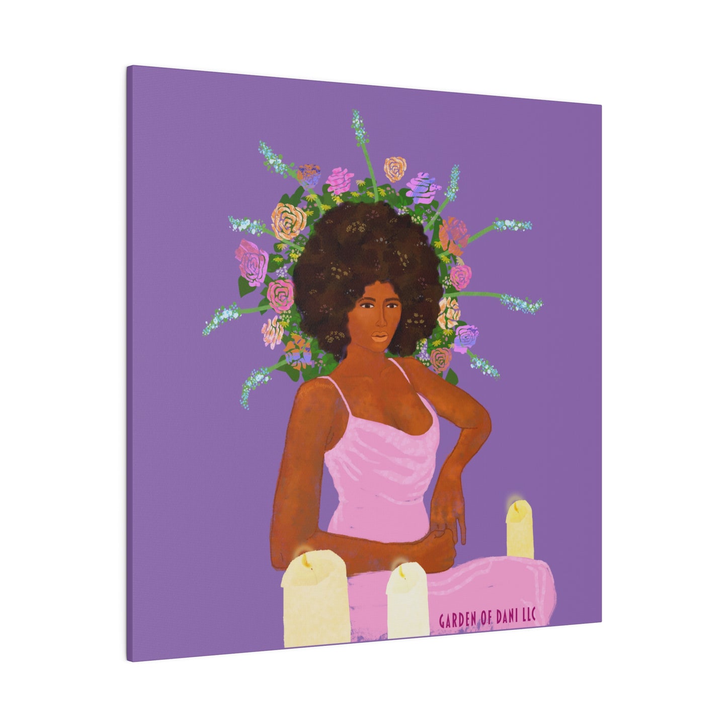 Matte Her Throne  Canvas Print (Purple)