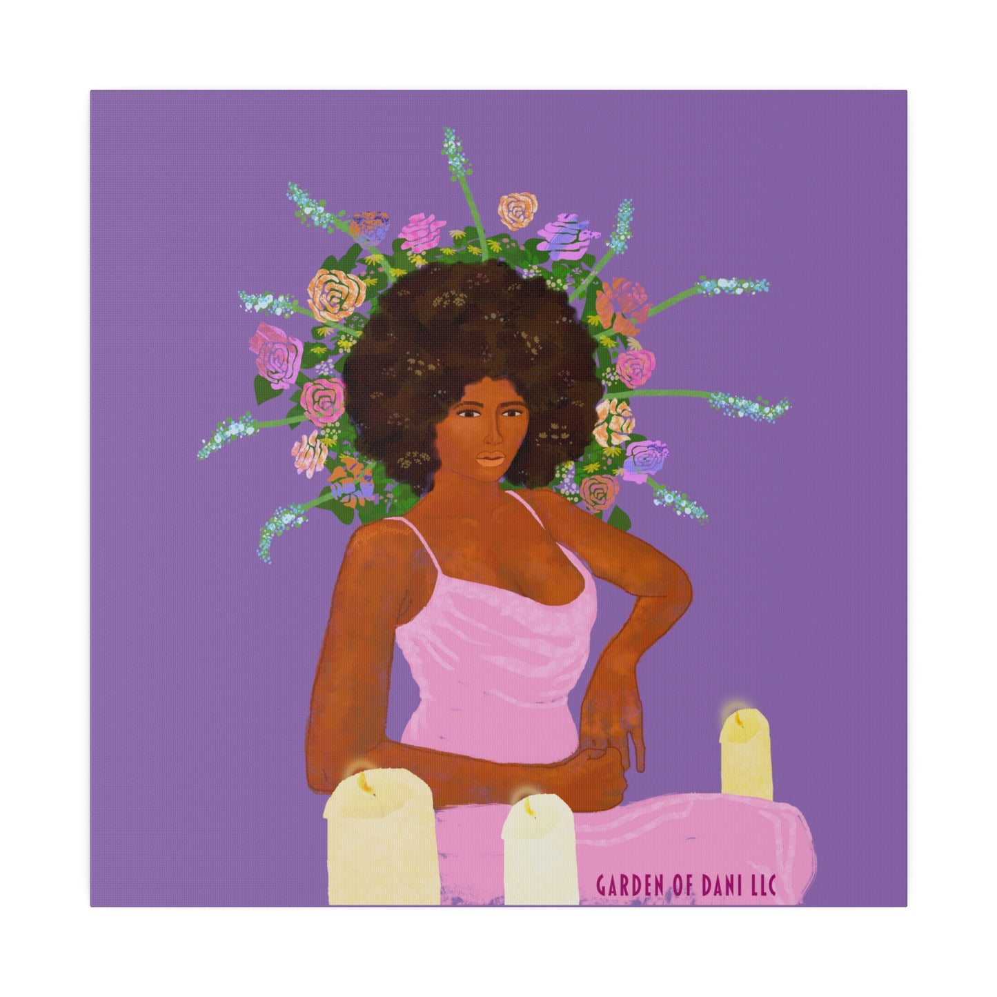 Matte Her Throne  Canvas Print (Purple)