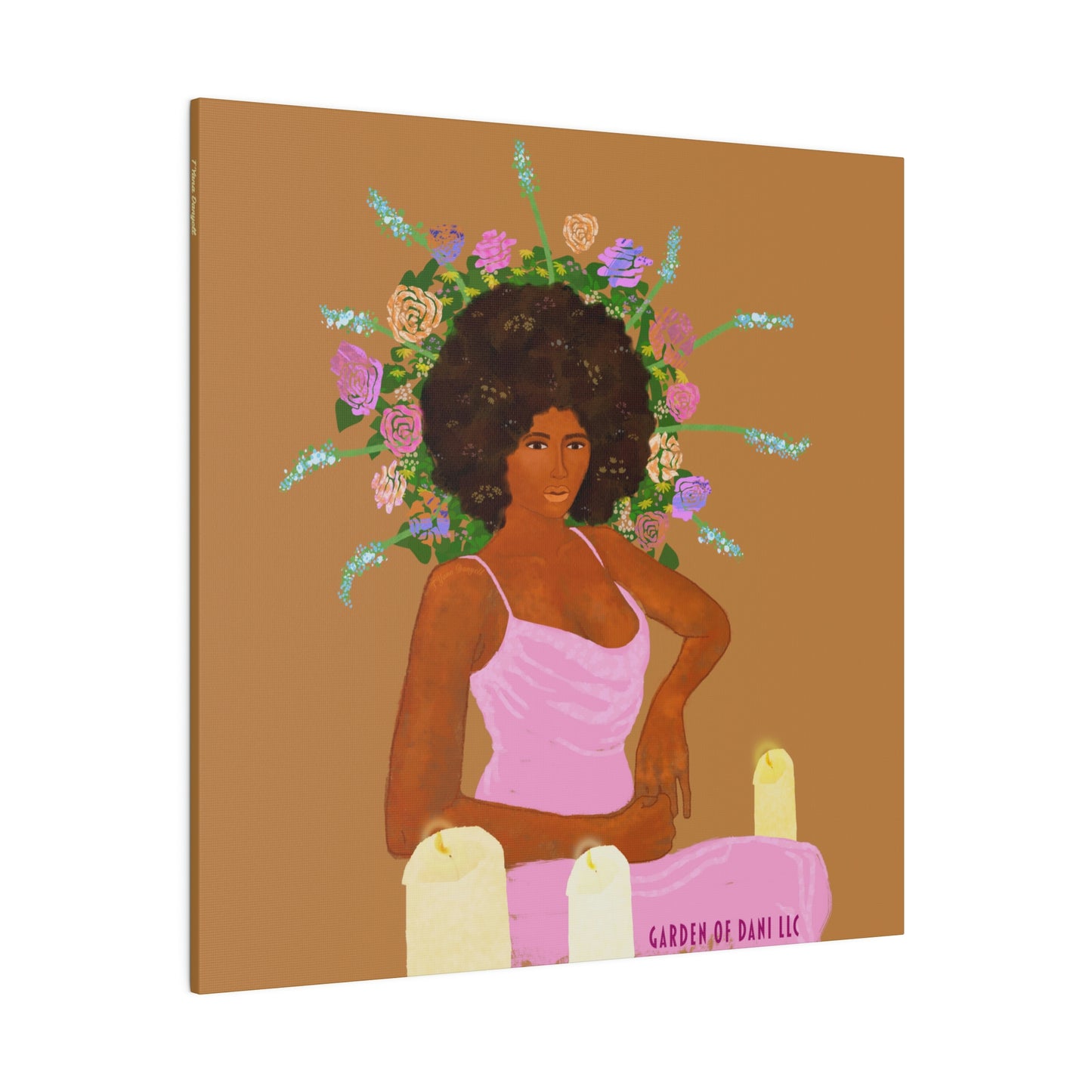 Matte Her Throne  Canvas Print (Solid/Square)