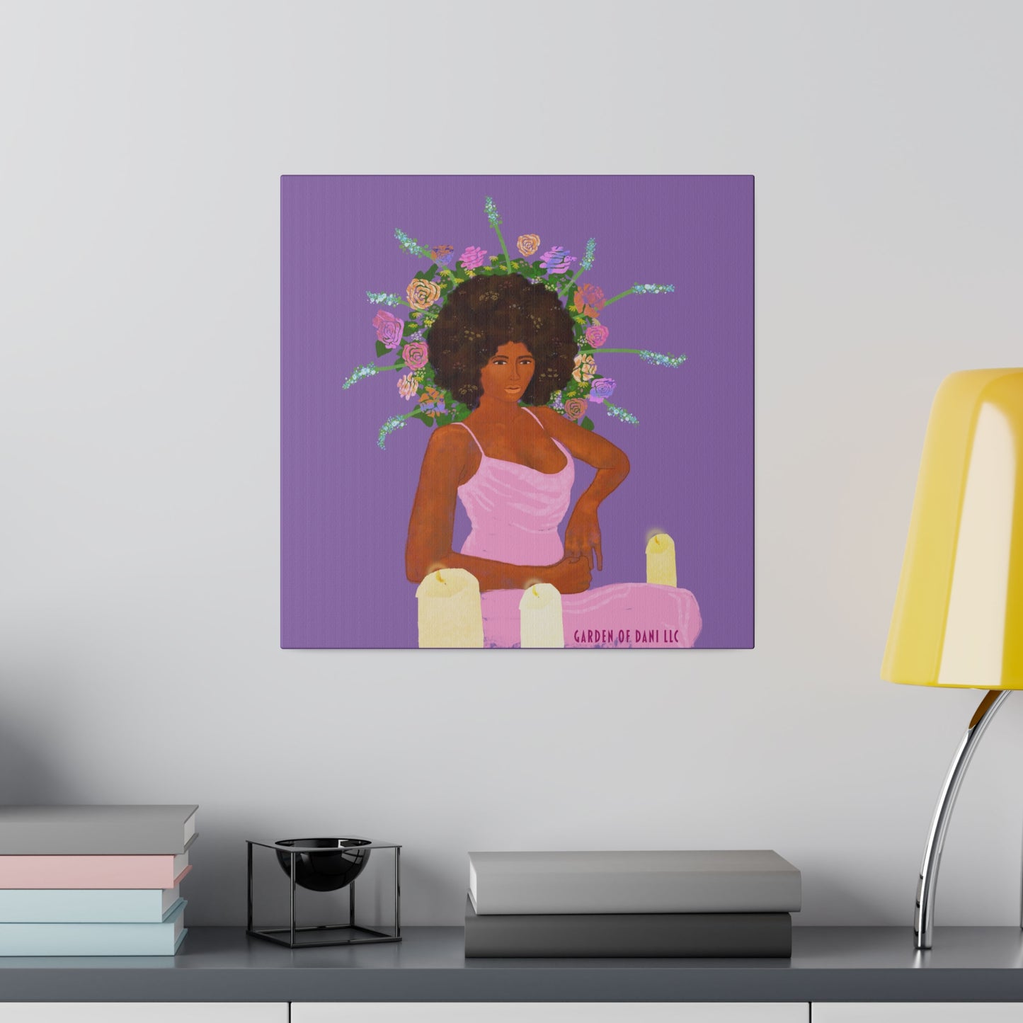 Matte Her Throne  Canvas Print (Purple)